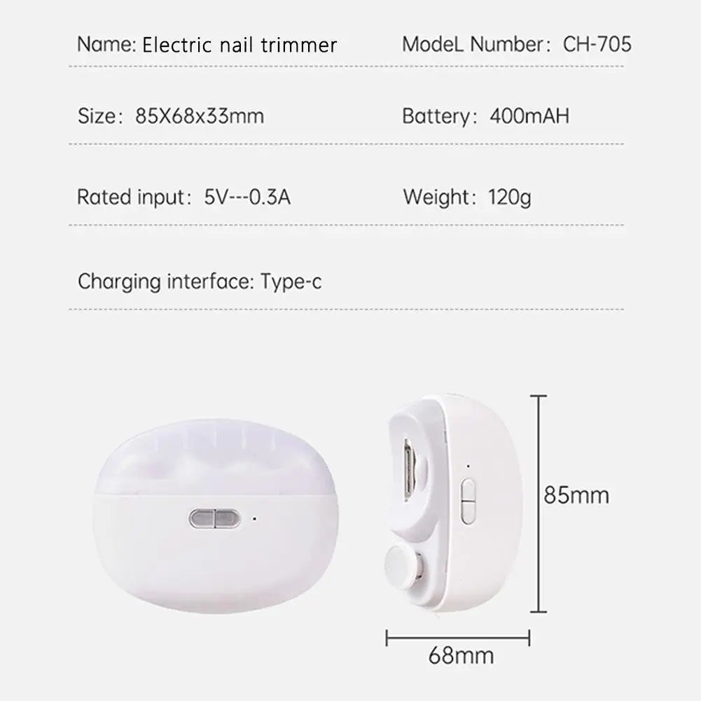 2 In 1 Electric Nail Clippers Manicure